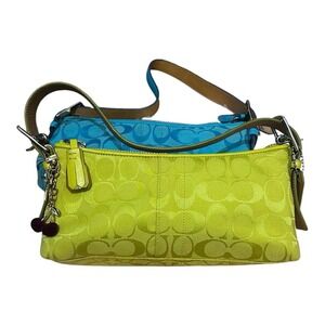 Yellowish green coach bag